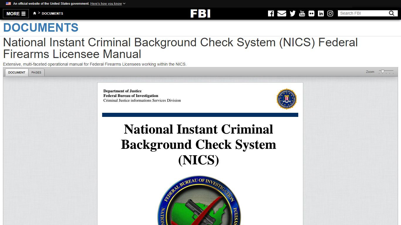 National Instant Criminal Background Check System (NICS) Federal ... - FBI